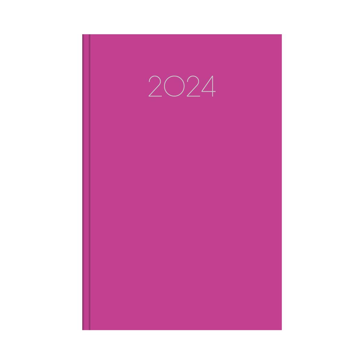 Ημερήσιο ημερολόγιο 2024 simple ροζ 14x21 cm